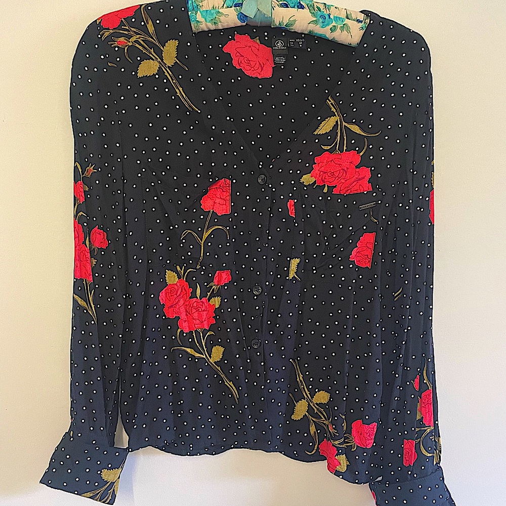 Volcom Button Down Blouse - image 1